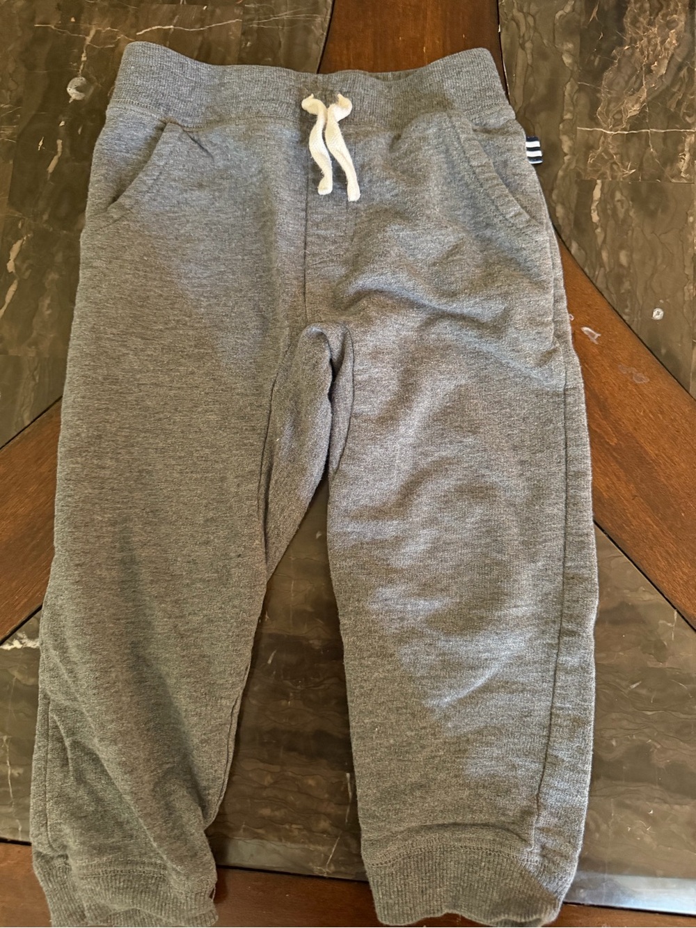 Splendid Gray Kids Jogger Sweatpants with White Drawstring